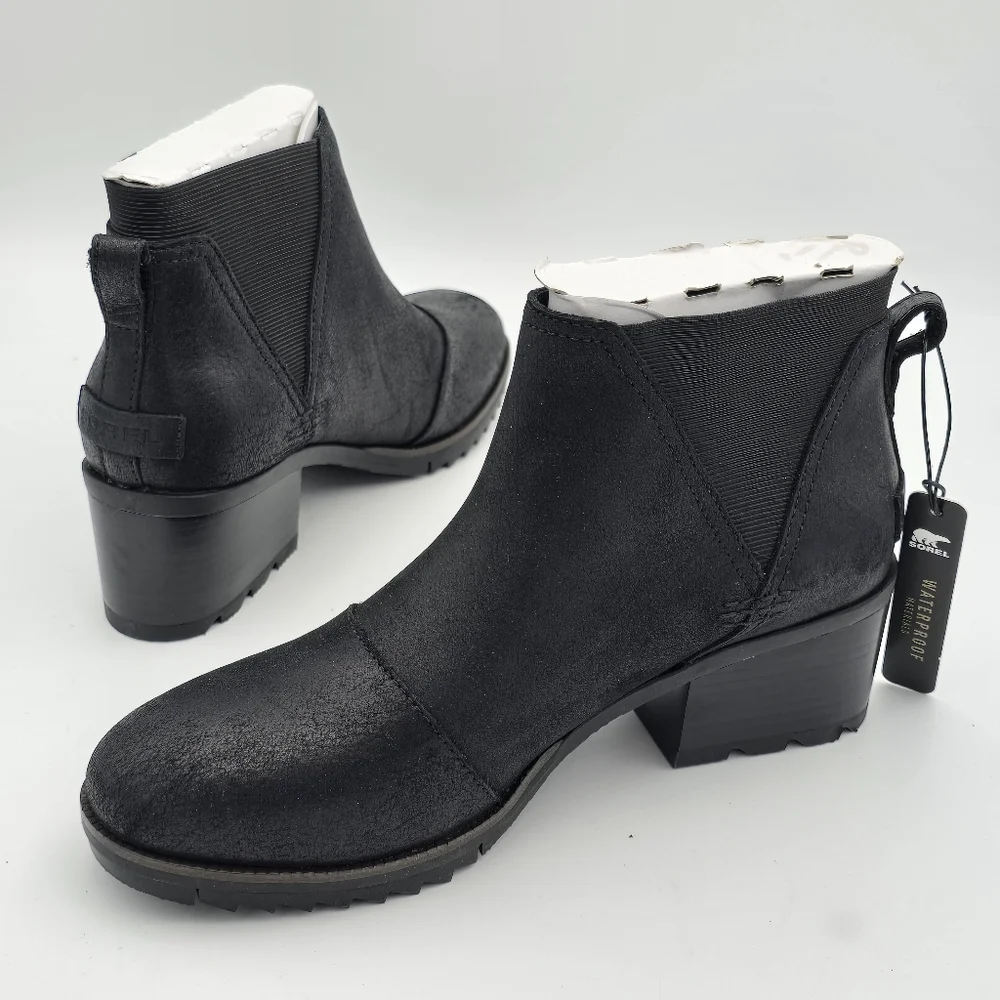 NWT Sorel Cate Chelsea Boots, Waterproof, Black Women's 8 - Picture 16 of 16